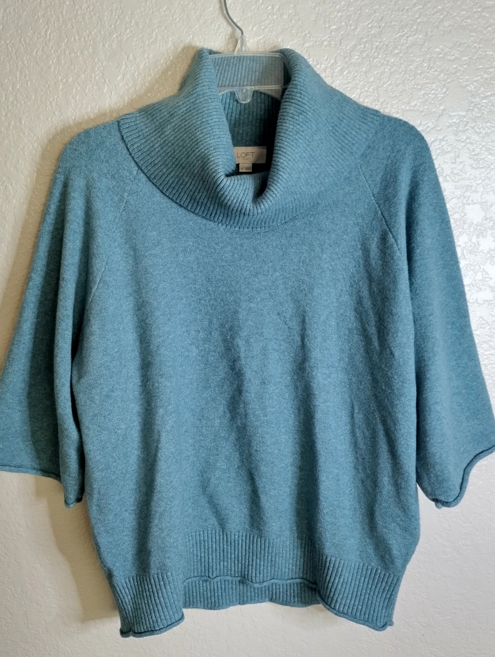 NWT LOFT cowl Neck 3/4 Wide Sleeve Business Casual Sweater Sz M